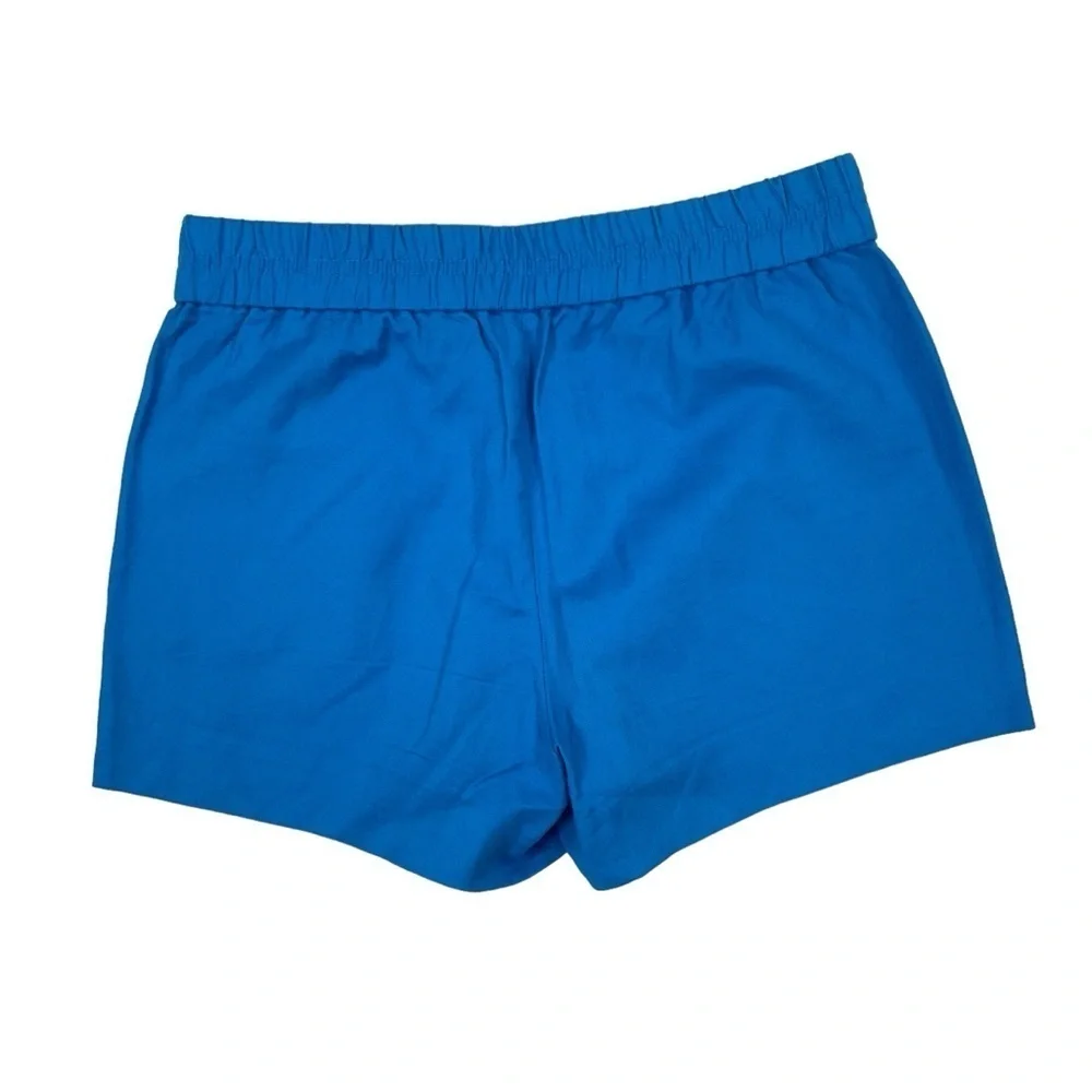 J. Crew Blue Linen Cotton Shorts Pull On Pockets Size 0